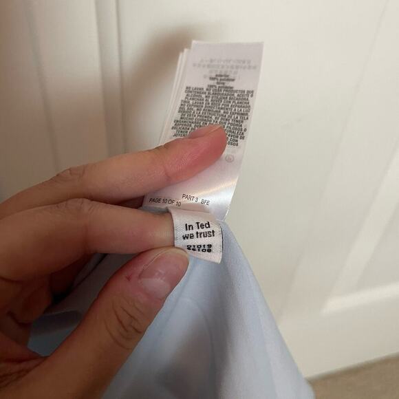 Ted Baker Ardenia Light Blue Ruffle High Slit Maxi Dress Gown - Picture 11 of 12